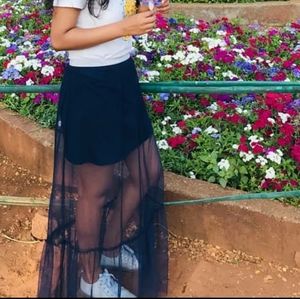 Long mesh skirt